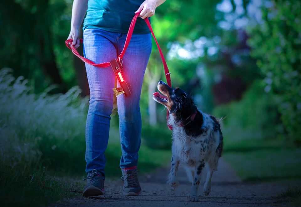 LED Tactical Flashlight and Pet Waste Bag Dispenser