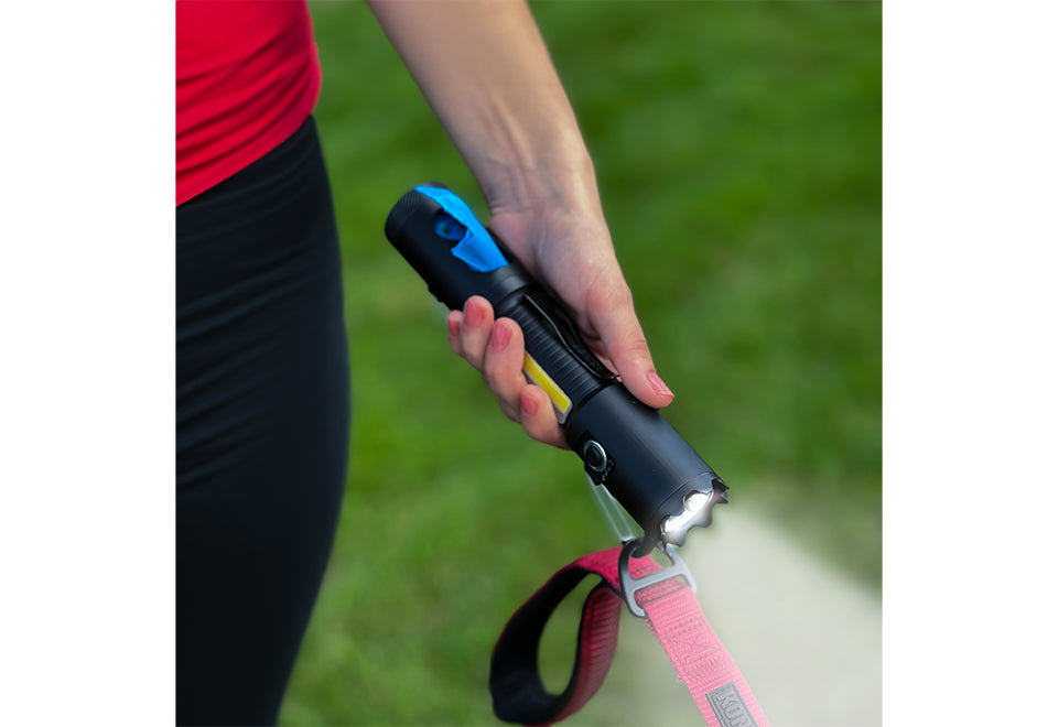 LED Tactical Flashlight and Pet Waste Bag Dispenser