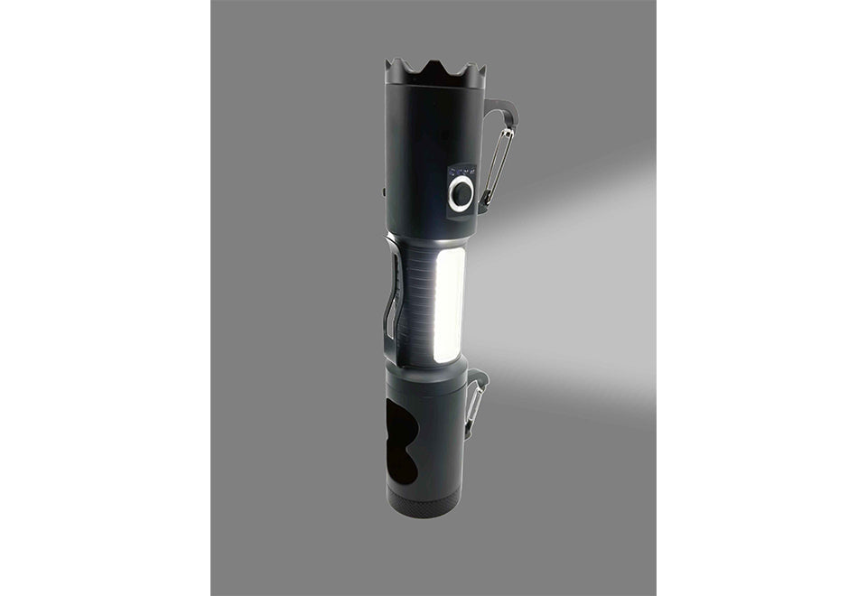 LED Tactical Flashlight and Pet Waste Bag Dispenser