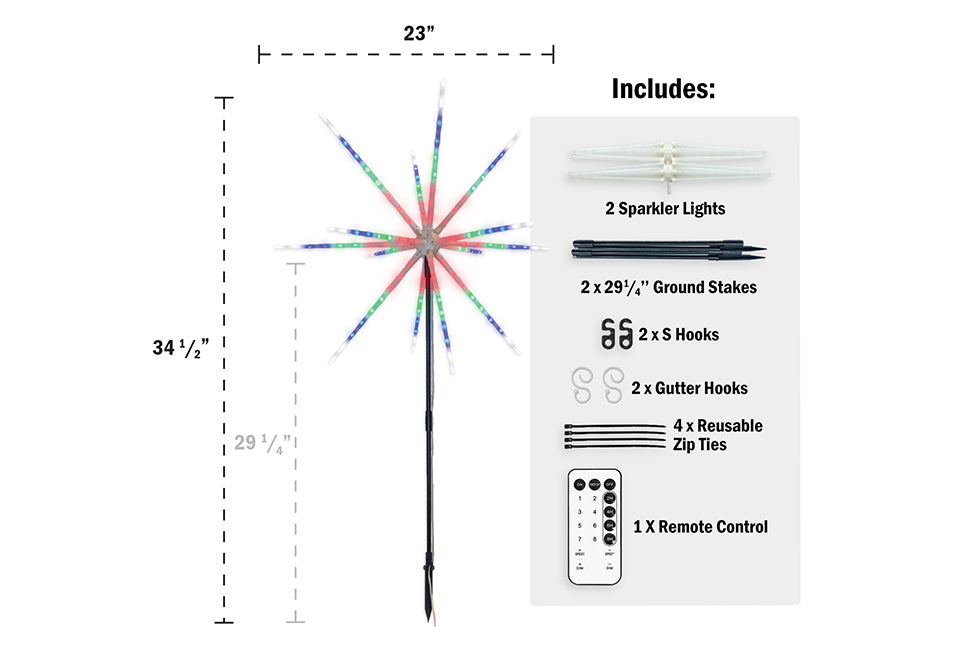 LED Garden Sparkler Lights (Set of 2)