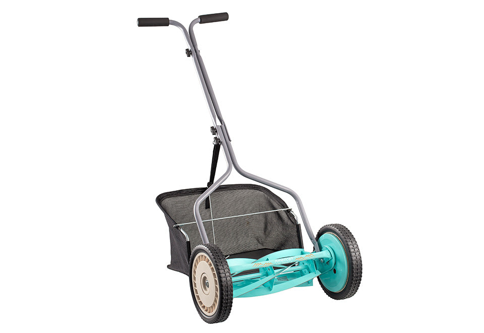 14'' 5-Blade Push Reel Lawn Mower with Grass Catcher