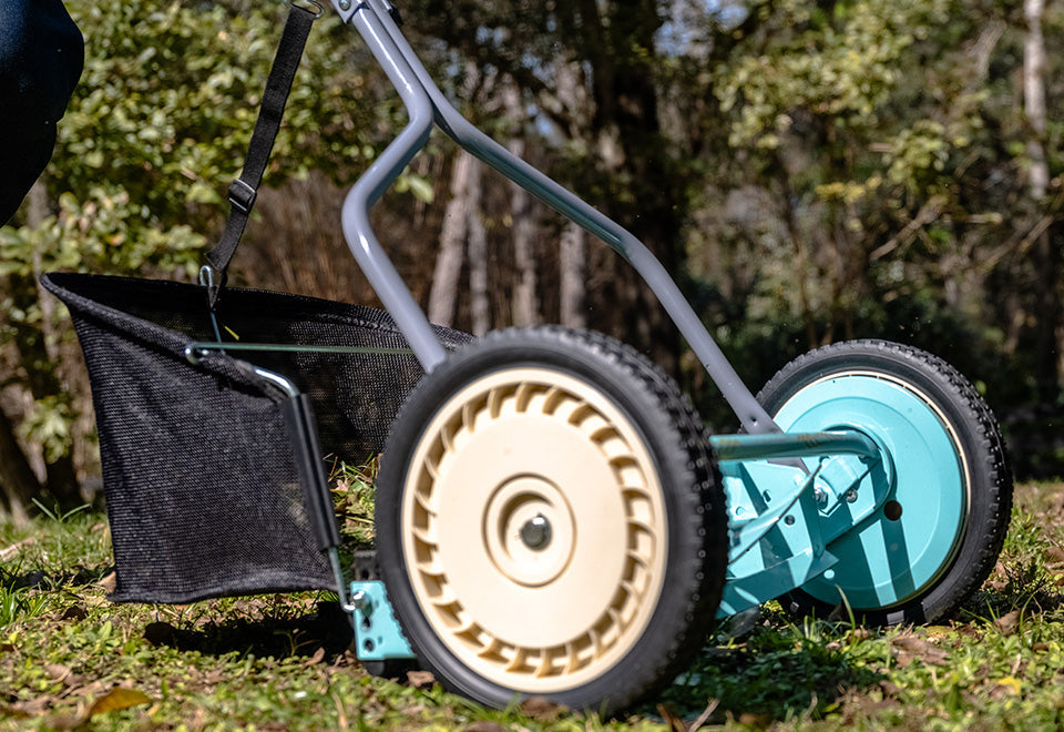 14'' 5-Blade Push Reel Lawn Mower with Grass Catcher