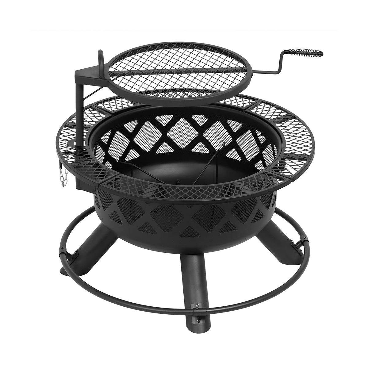 32'' Wood-Burning Fire Pit with Cooking Grill
