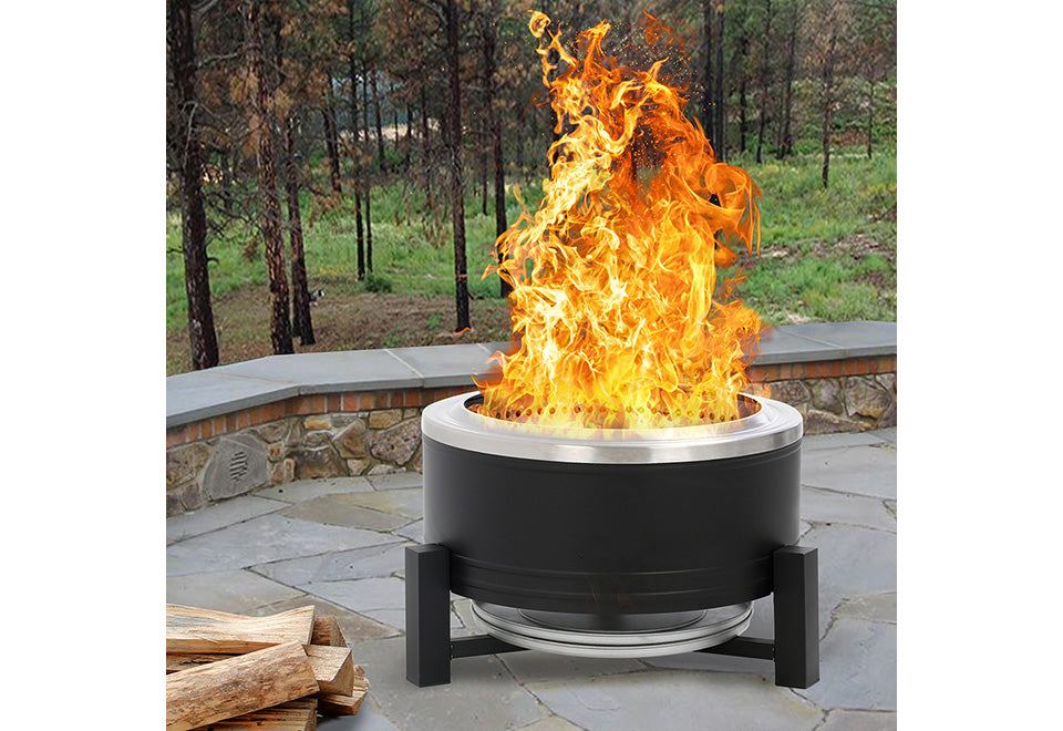 22'' Outdoor Smokeless Wood-Burning Fireplace