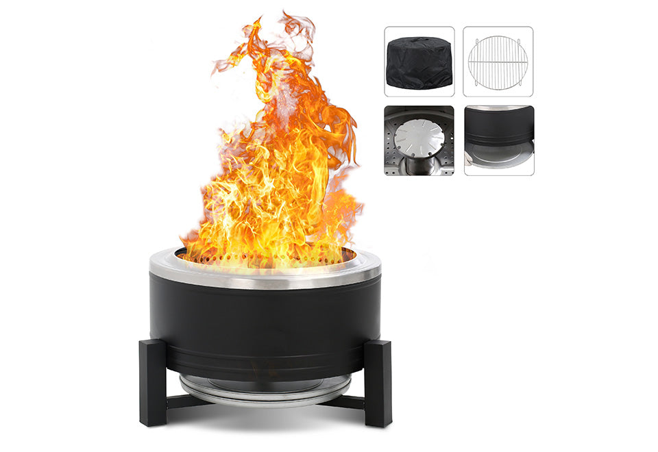 22'' Outdoor Smokeless Wood-Burning Fireplace