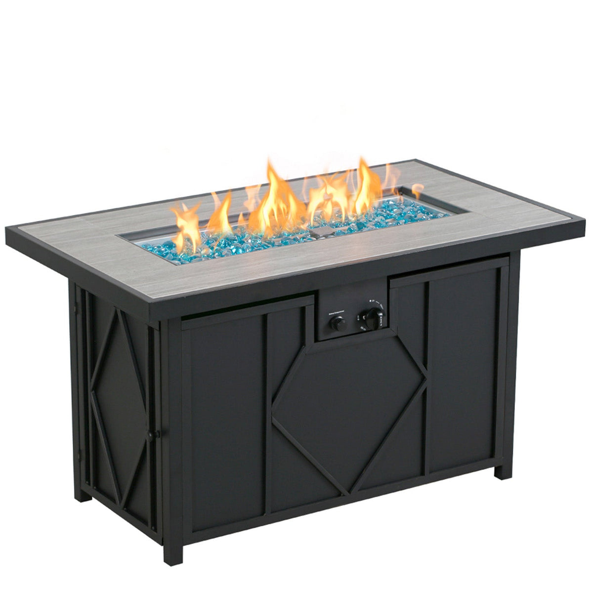 60,000 BTU Rectangular Propane Fire Pit