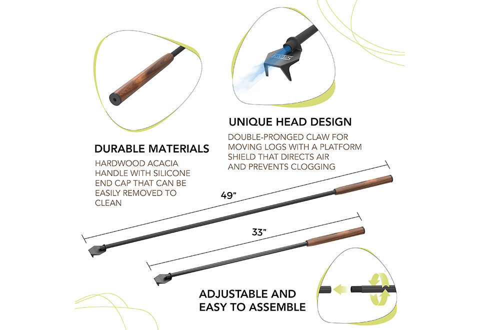 Extendable Fire Poker and Blower