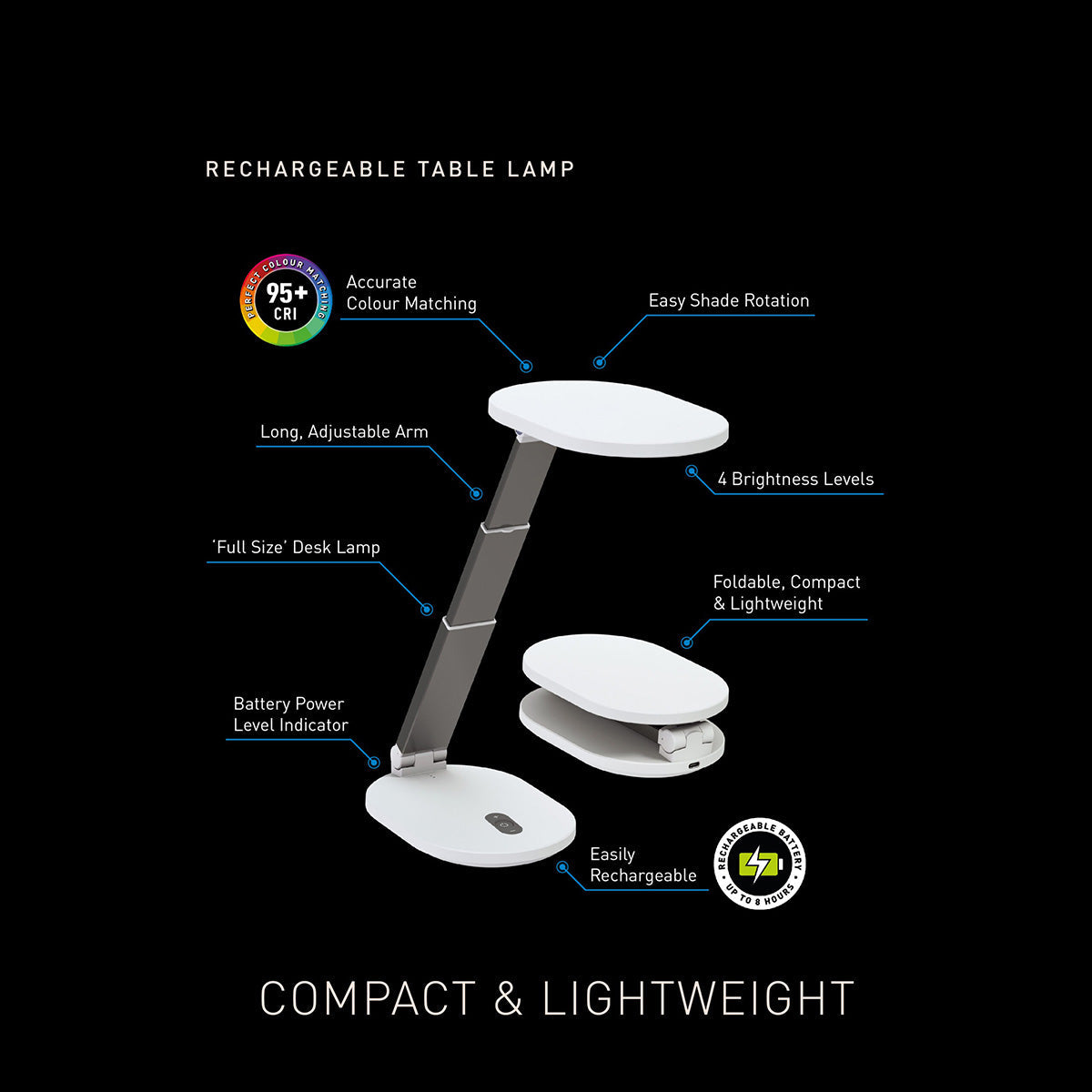 Rechargeable LED Tabletop Lamp