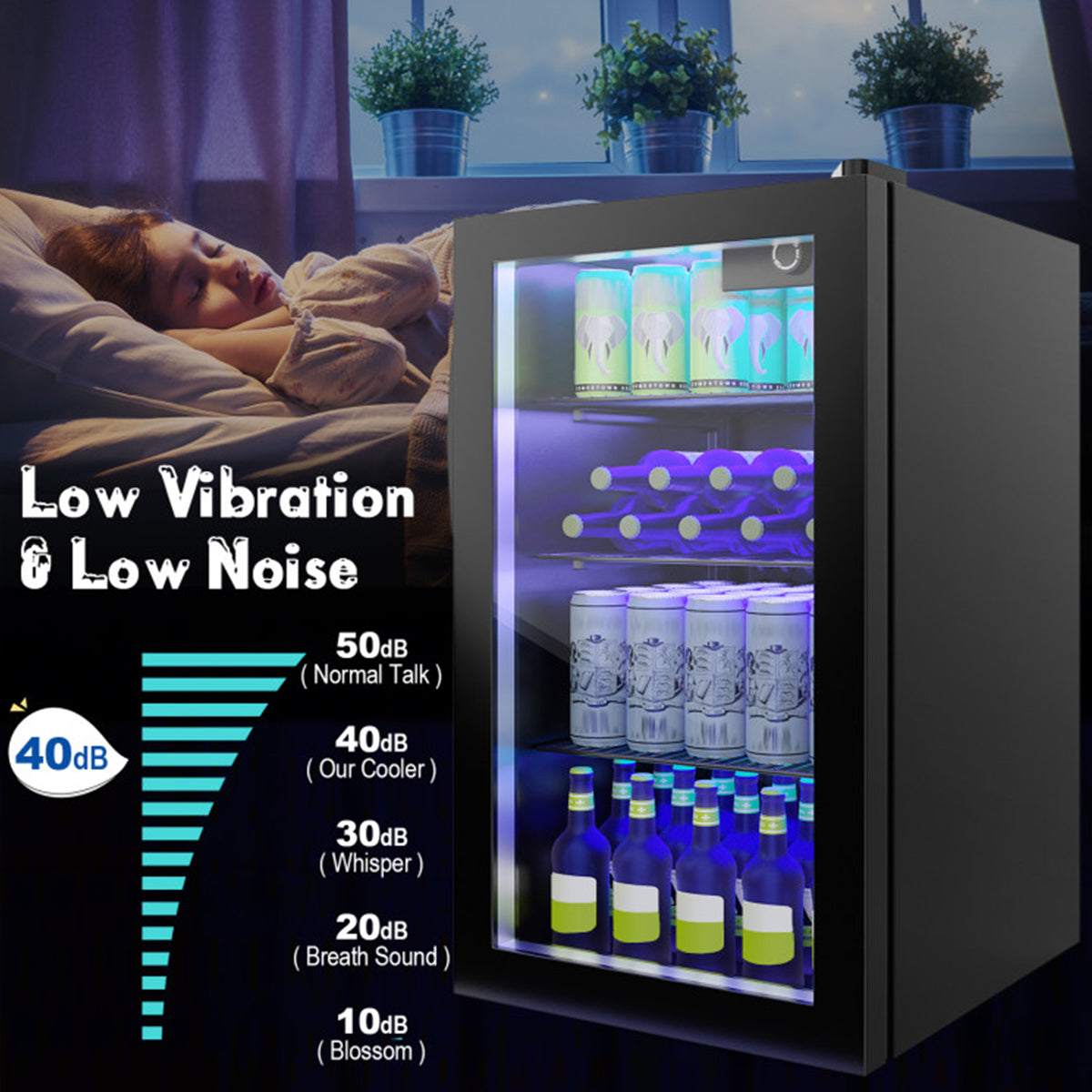 120 Can Beverage Refrigerator with Glass Door