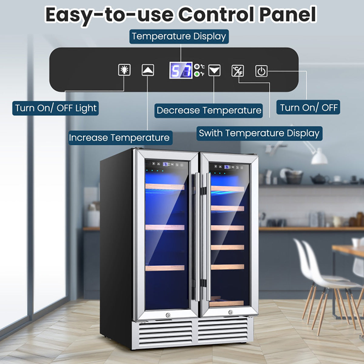 24'' Dual Zone Wine and Beverage Cooler