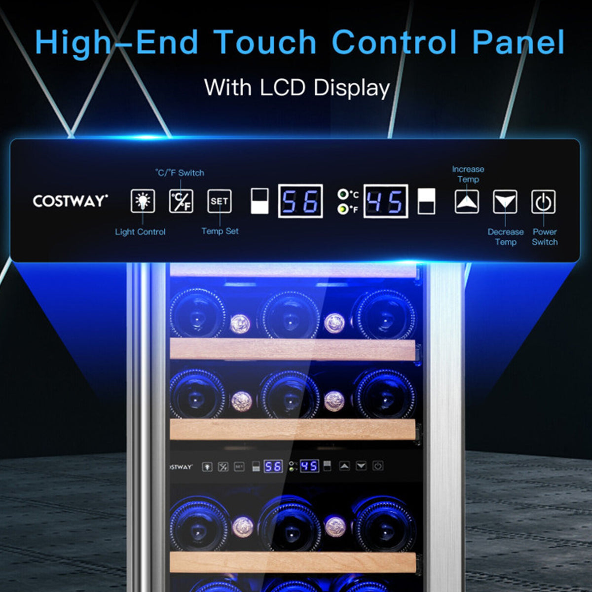 30-Bottle Dual Zone Freestanding Wine Cooler