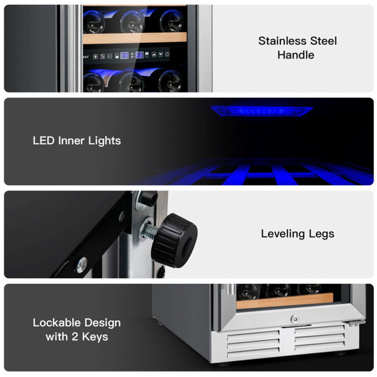 30-Bottle Dual Zone Freestanding Wine Cooler