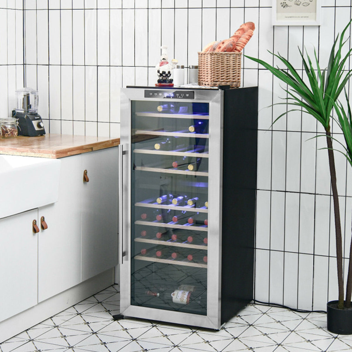 Dual Zone 43 Bottle Wine Cooler Refrigerator