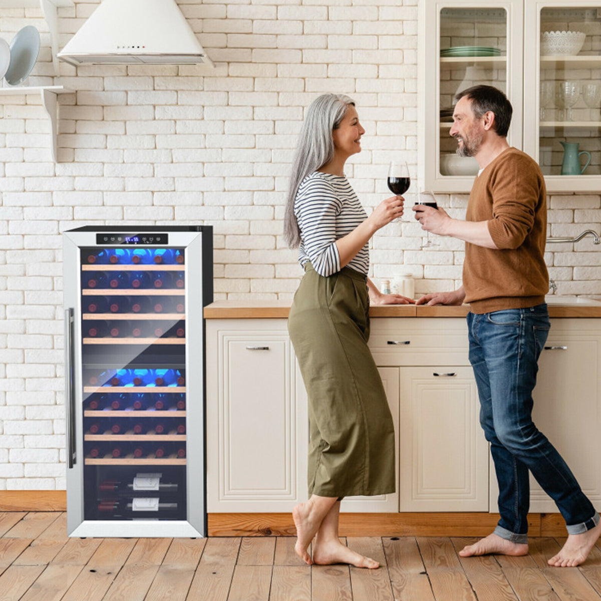 Dual Zone 43 Bottle Wine Cooler Refrigerator