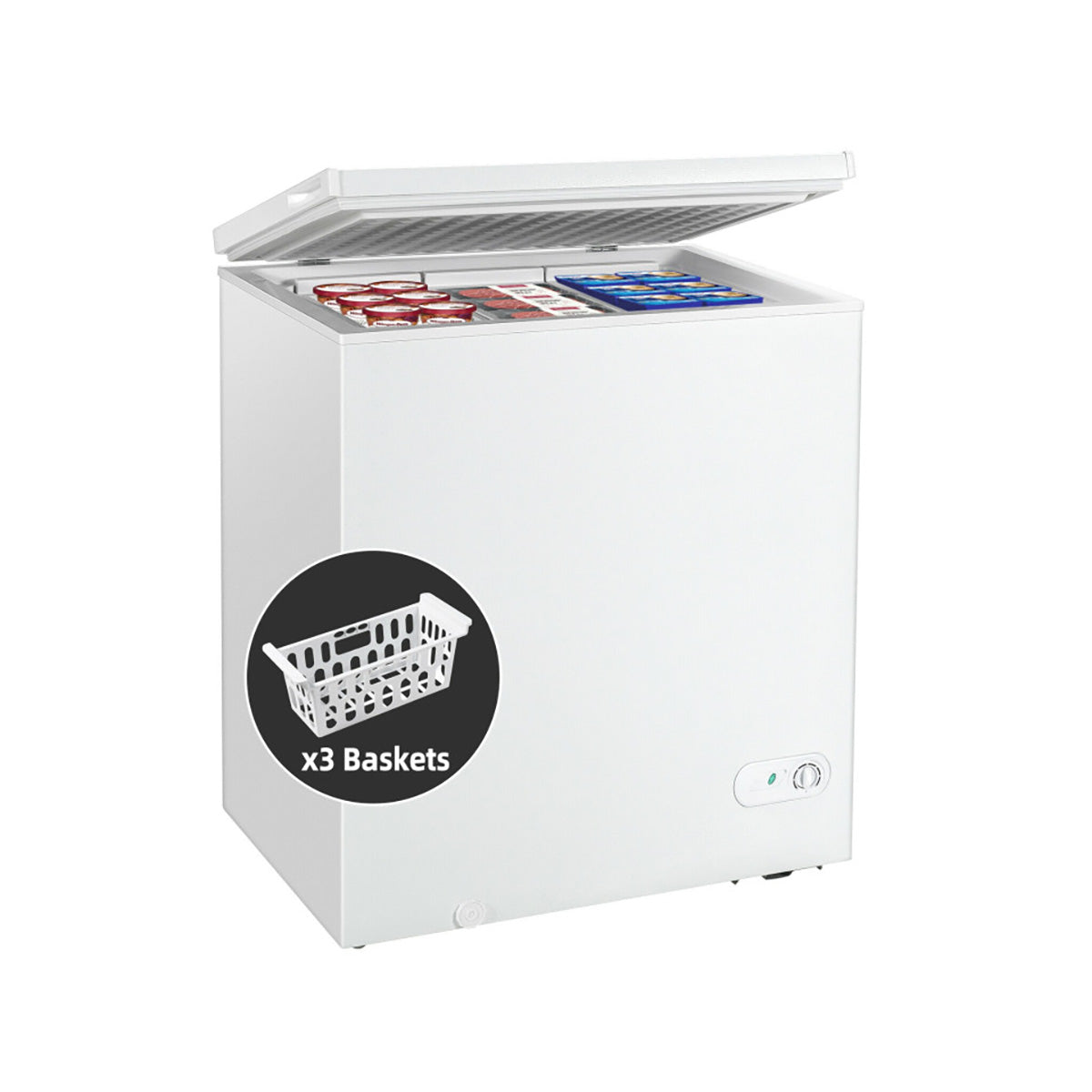 5 Cu. Ft. Chest Freezer with 3 Removable Storage Baskets