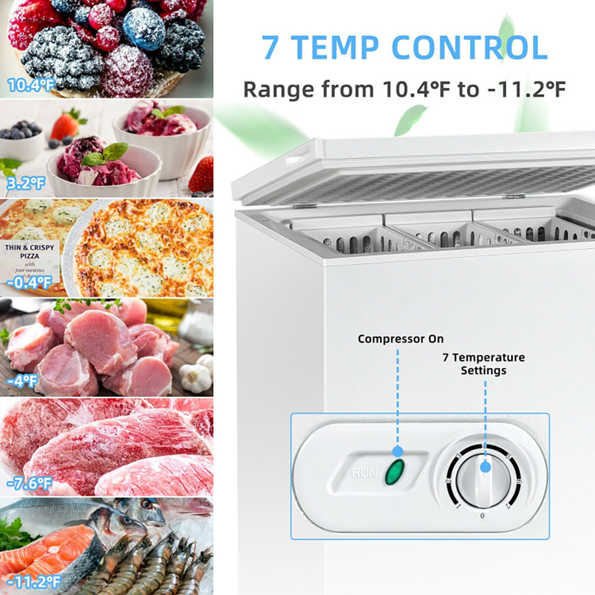 5 Cu. Ft. Chest Freezer with 3 Removable Storage Baskets