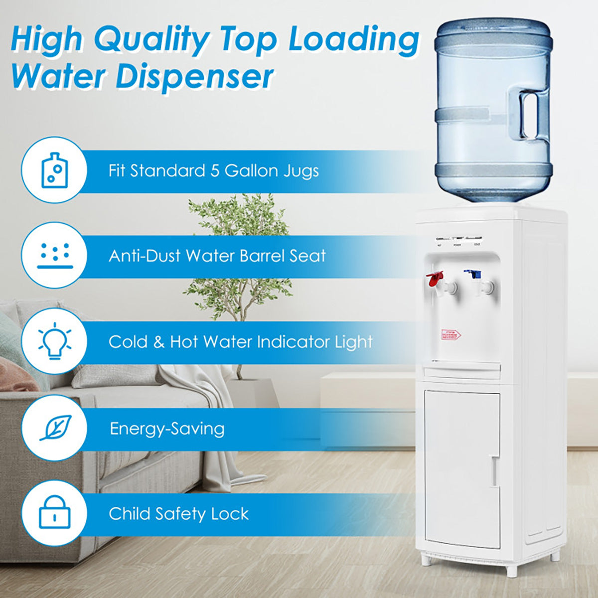 5-Gallon Hot and Cold Water Dispenser