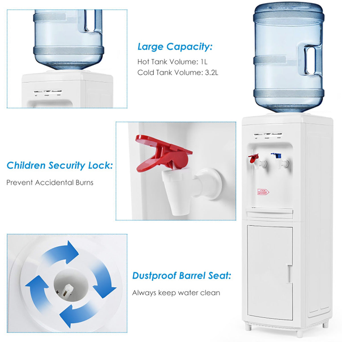 5-Gallon Hot and Cold Water Dispenser