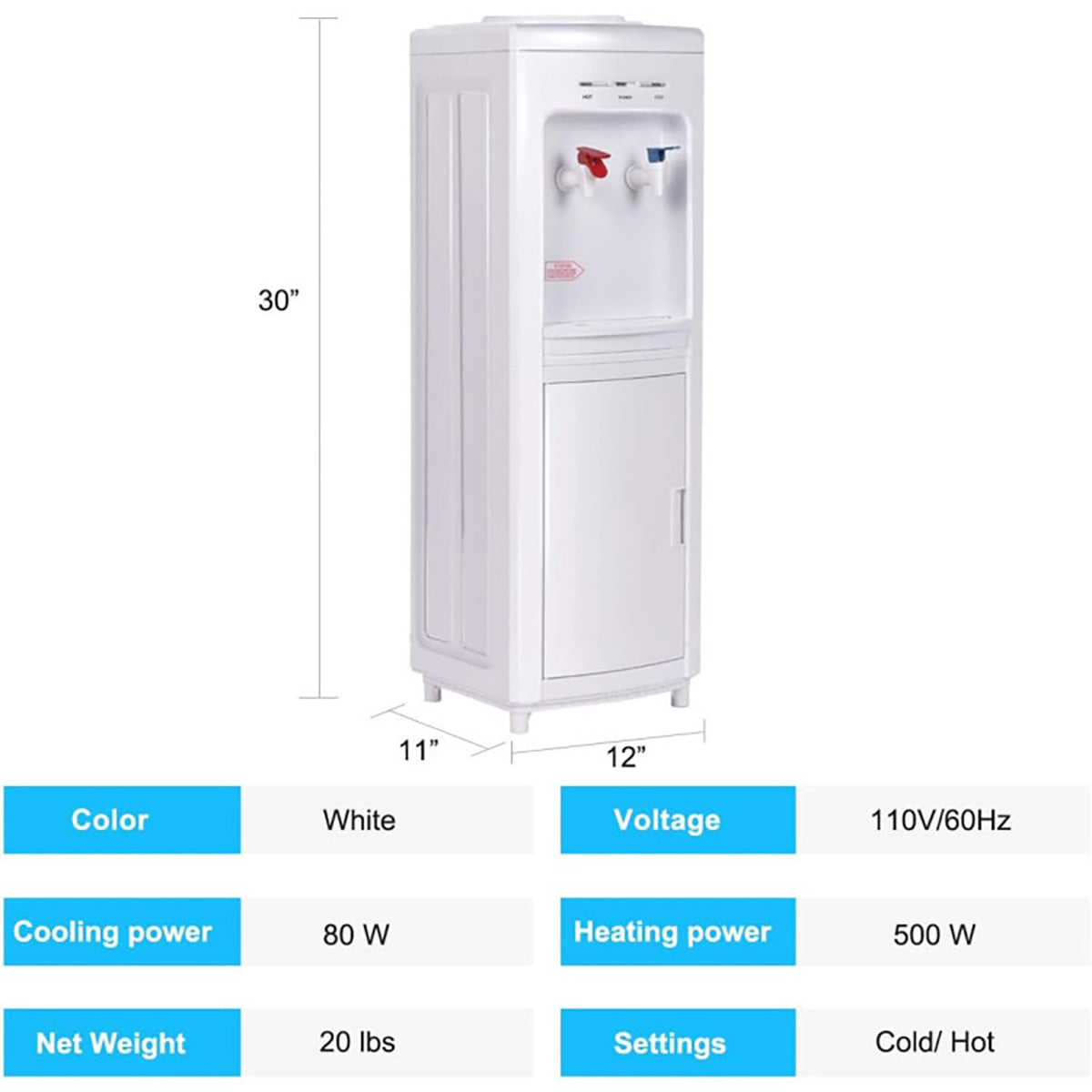 5-Gallon Hot and Cold Water Dispenser