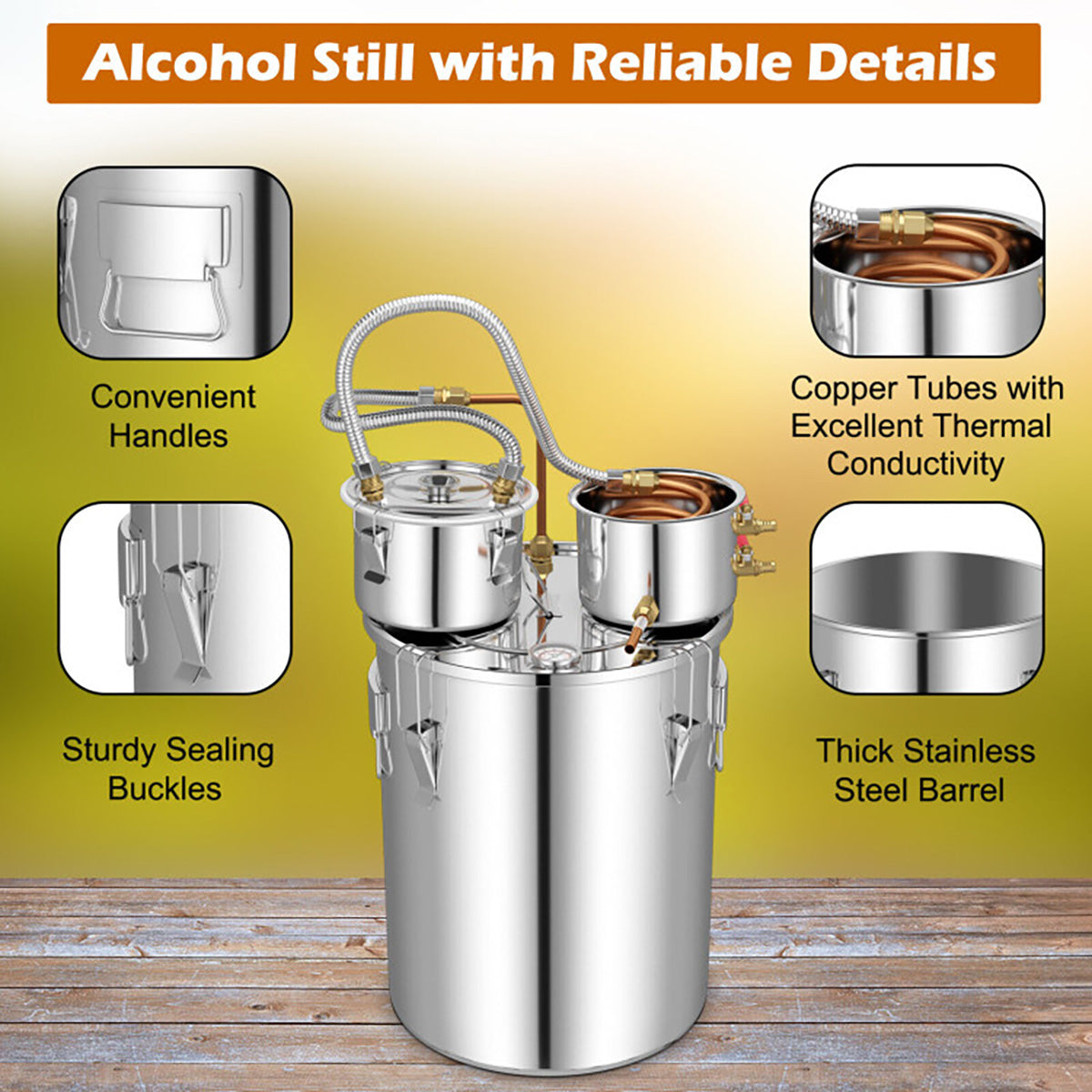 Stainless Steel Home Distillery Kit