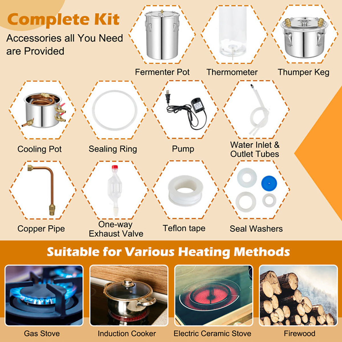 Stainless Steel Home Distillery Kit