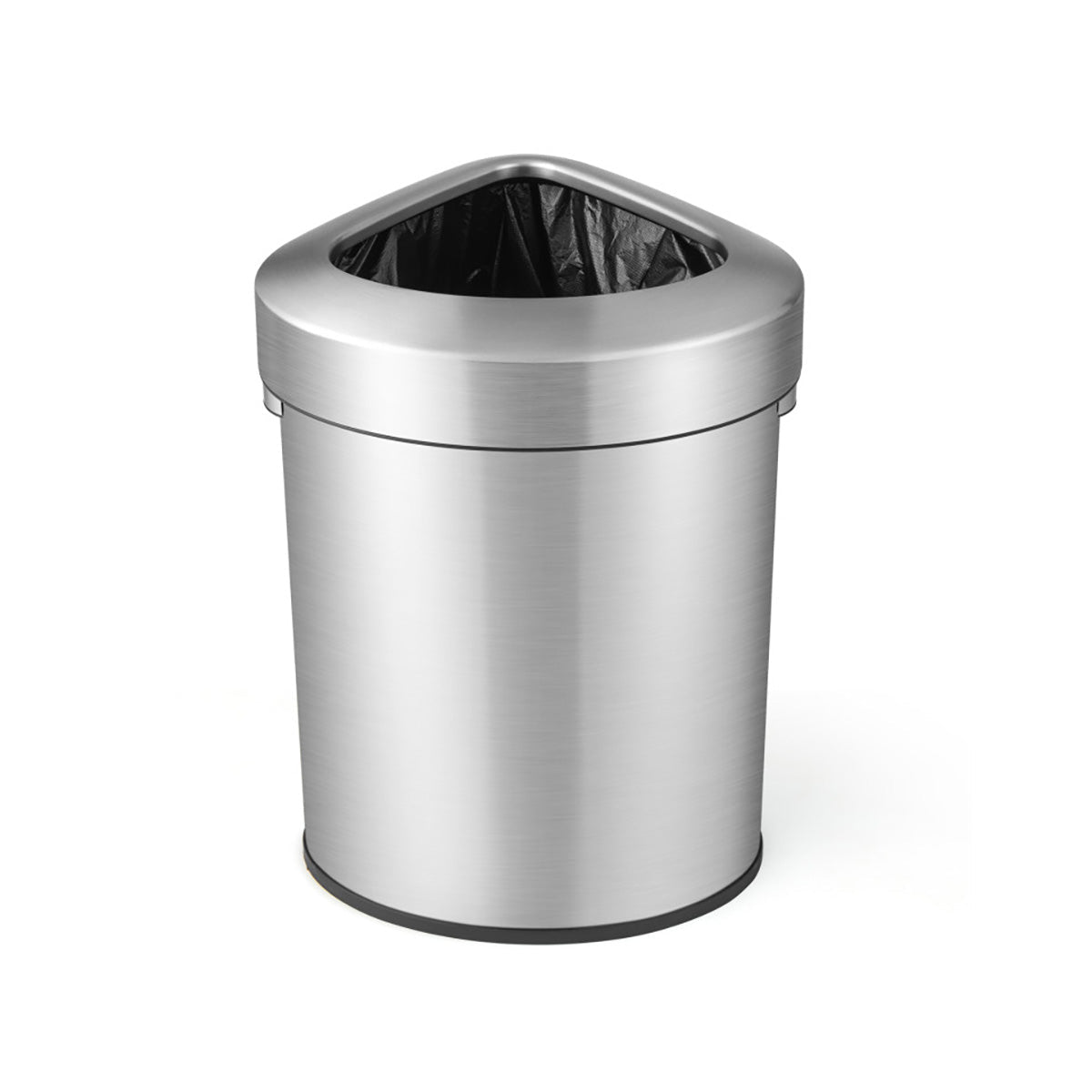 60L Stainless Steel Corner Trash Bin