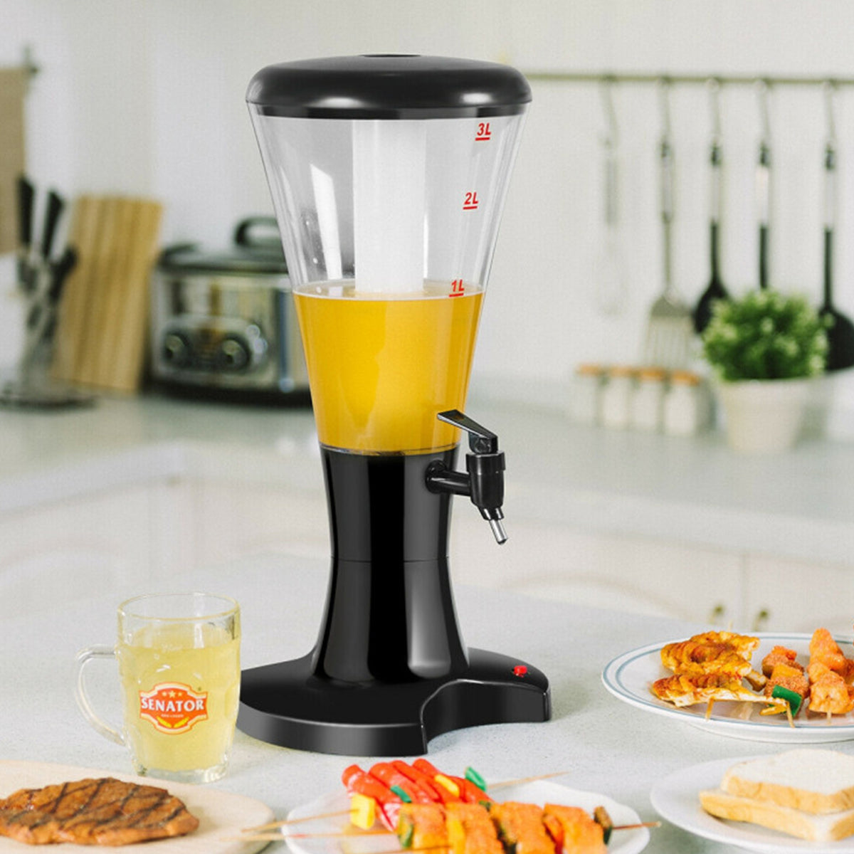 Draft Beer Tower Dispenser with LED Lights (Set of 2)