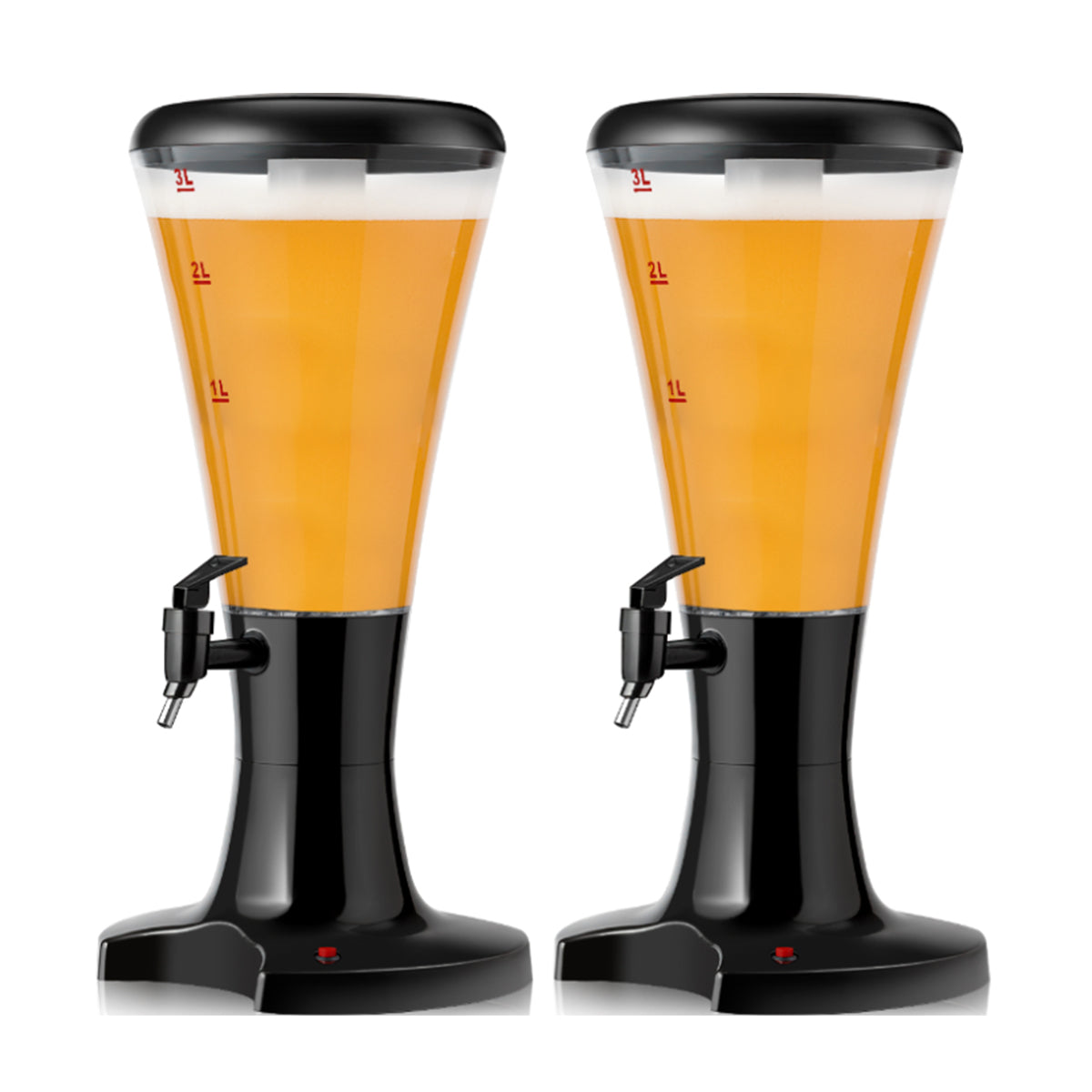 Draft Beer Tower Dispenser with LED Lights (Set of 2)
