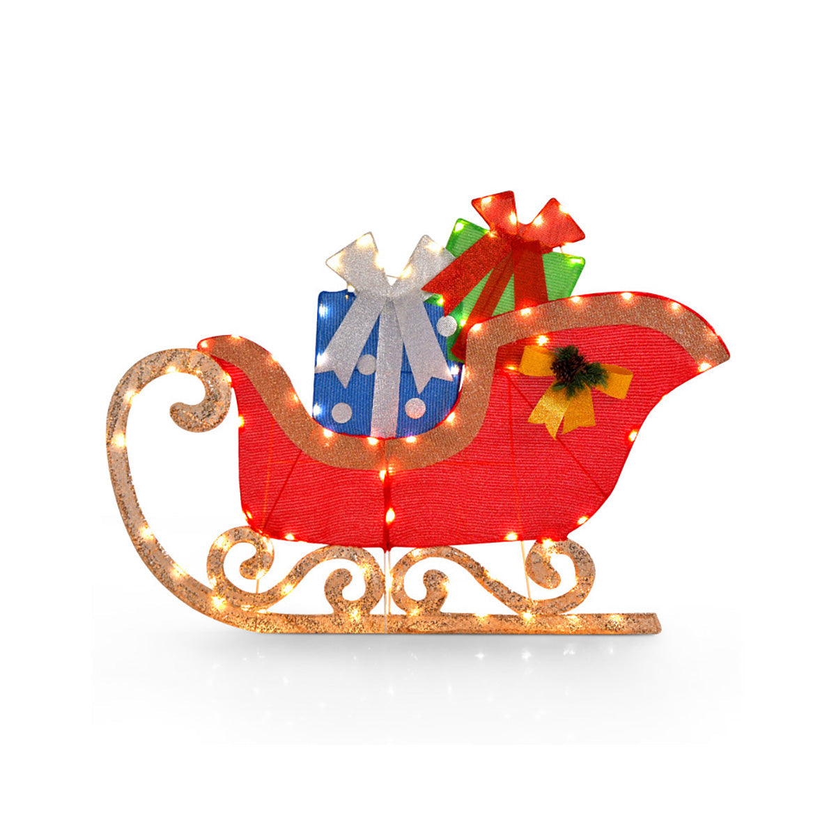 4' Pre-Lit Christmas Sleigh Decoration