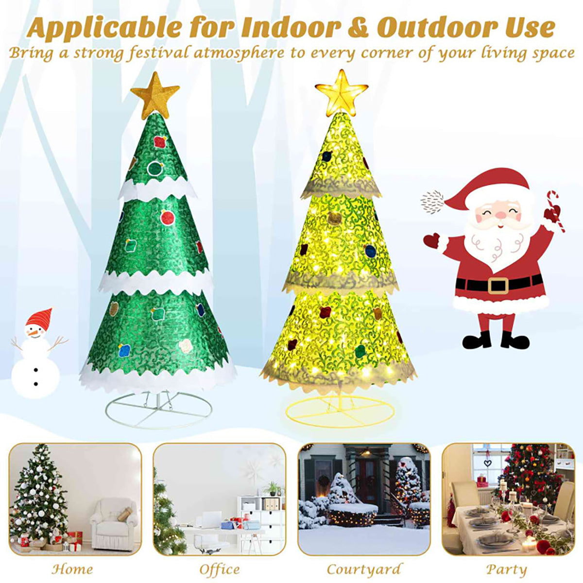 4.6' Pre-Lit Pop-up Christmas Tree