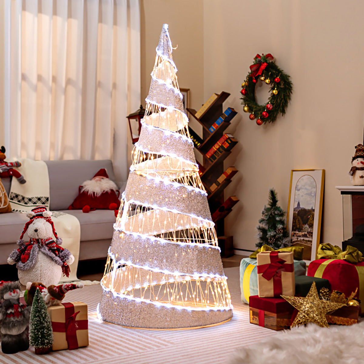 5' Pre-lit Christmas Cone Tree