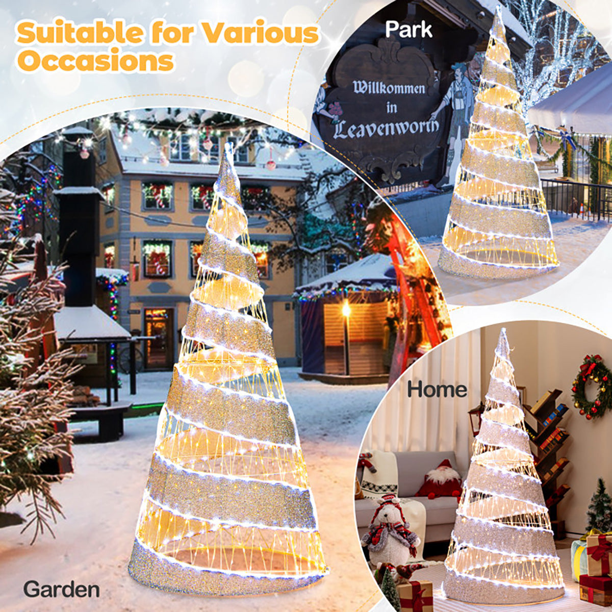 5' Pre-lit Christmas Cone Tree