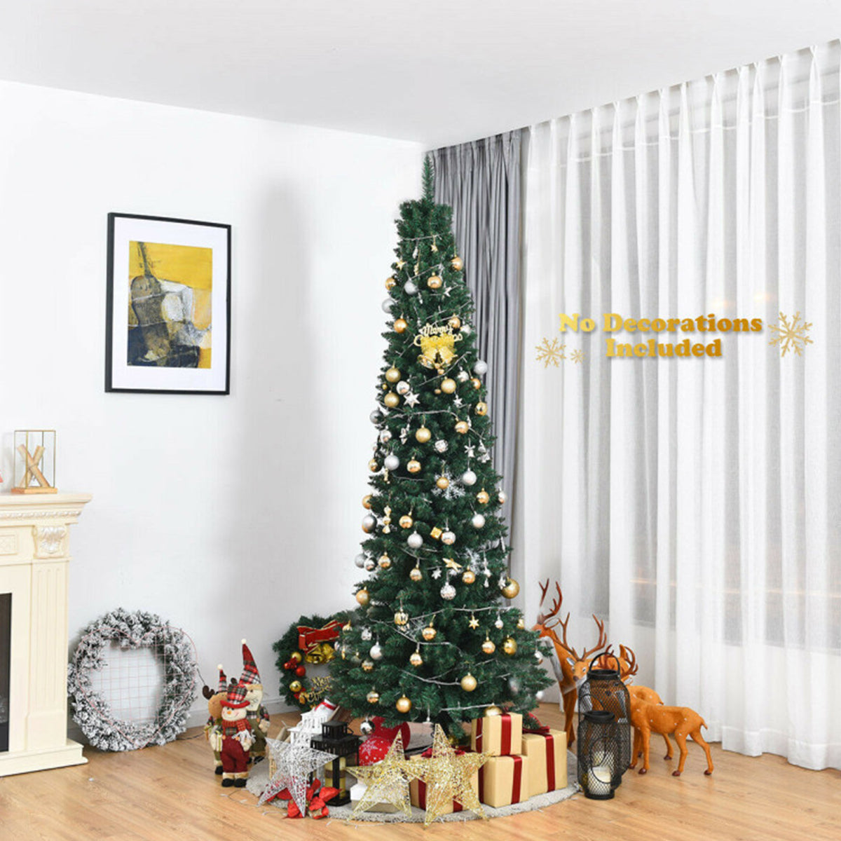7' Artificial Pencil Christmas Tree