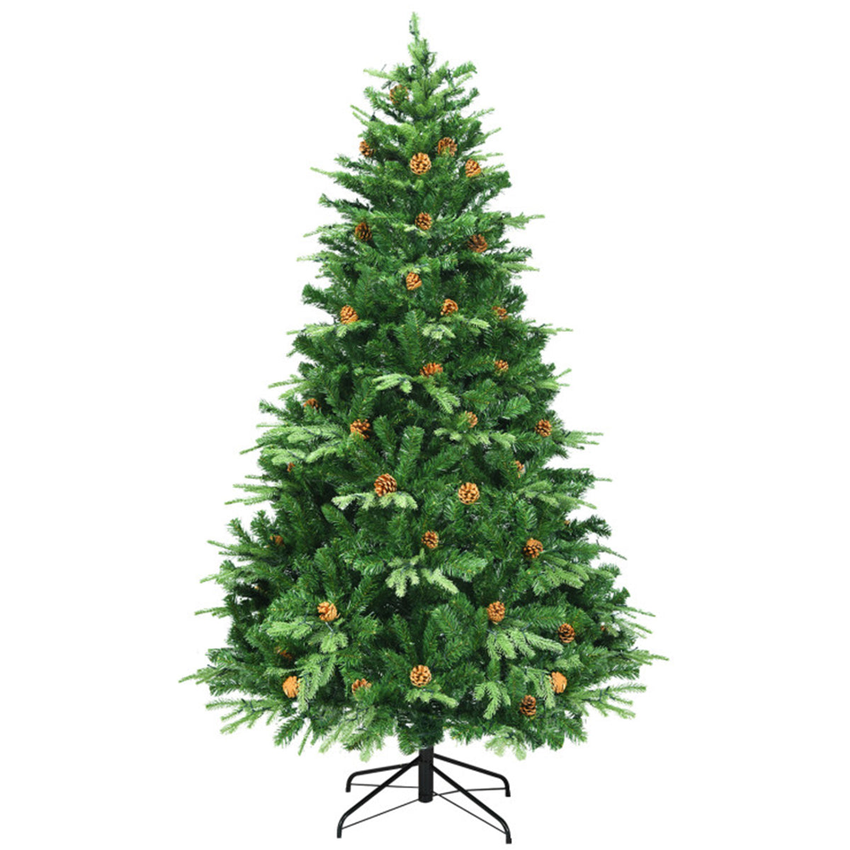 7' Pre-Lit Artificial Christmas Tree with Pinecones