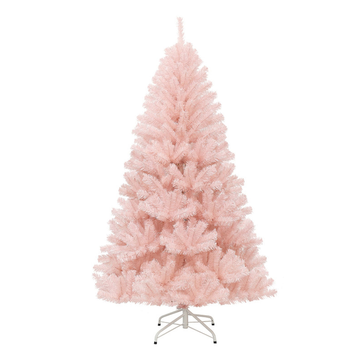 6' Pink Pre-Lit Artificial Hinged Fur Christmas Tree