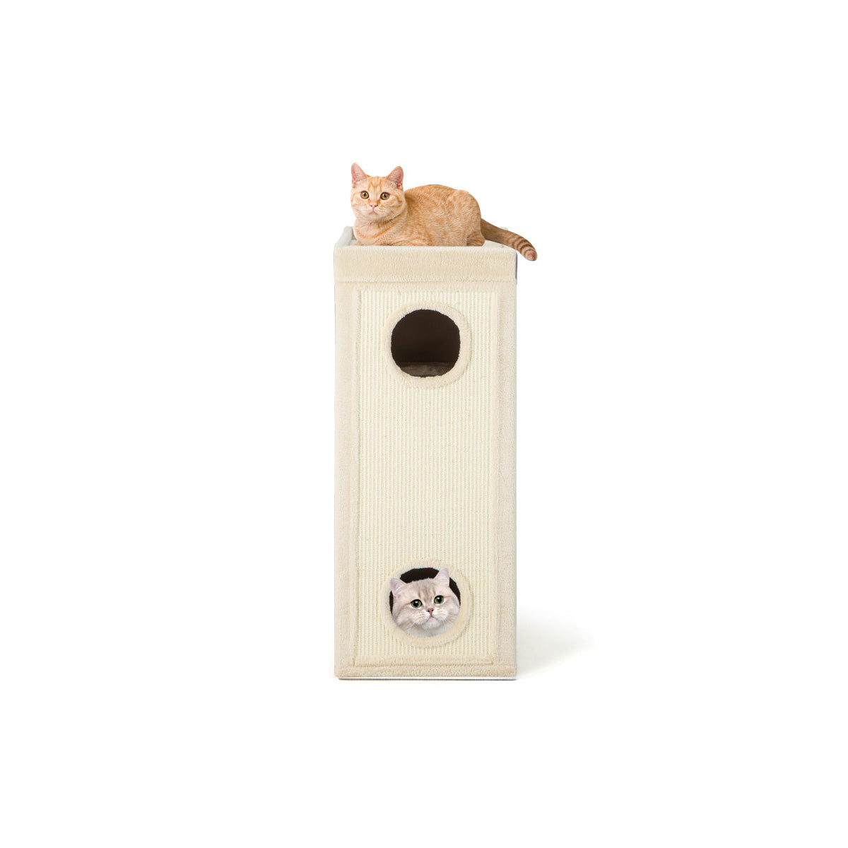 39'' Hideaway Cat Condo with Scratching Posts