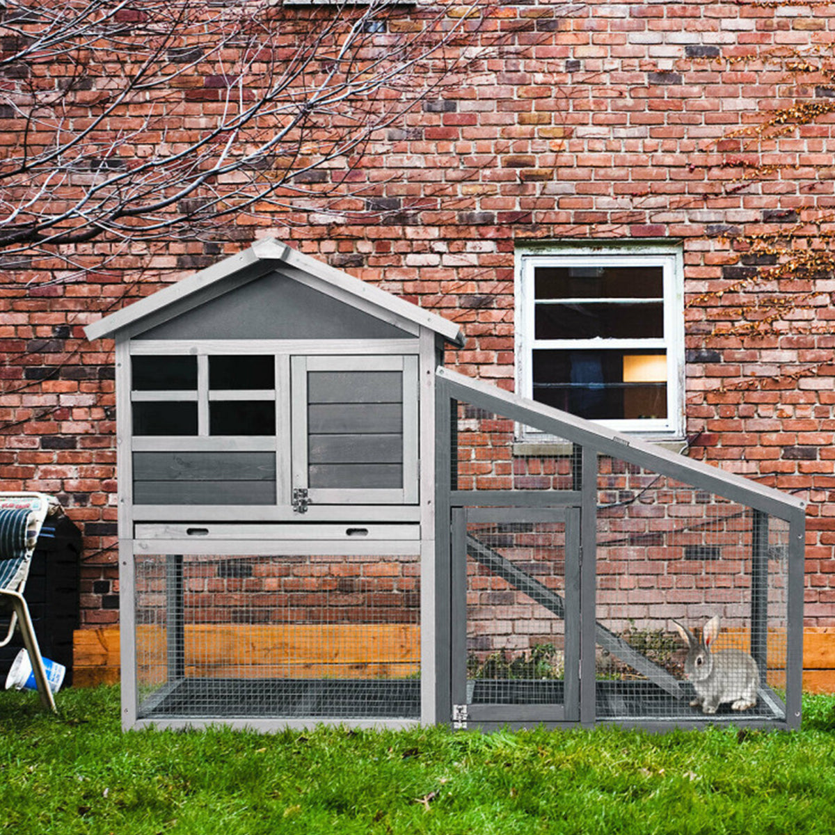 56.5’’ Wood Small Animal Hutch