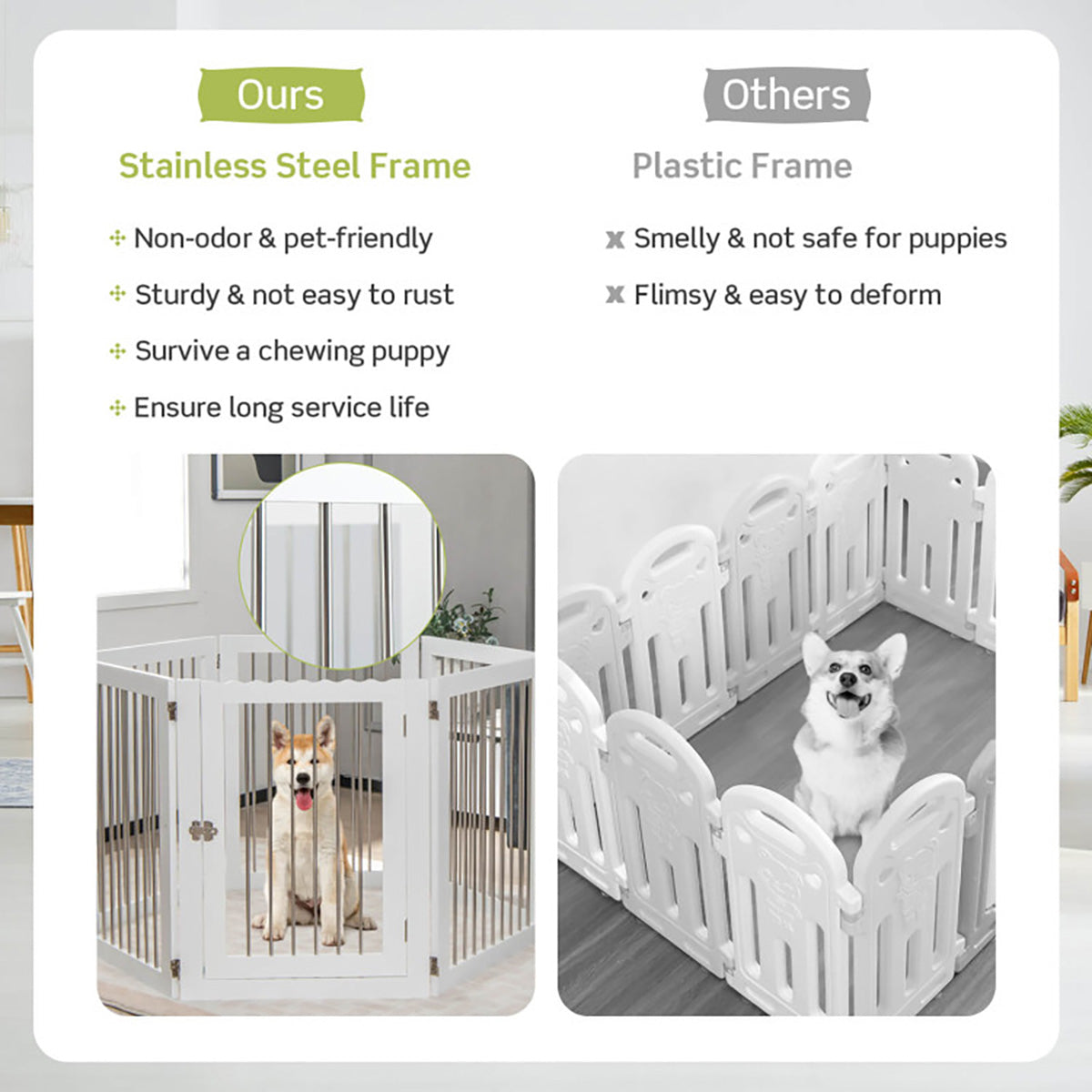 Freestanding 6-Panel Dog Gate