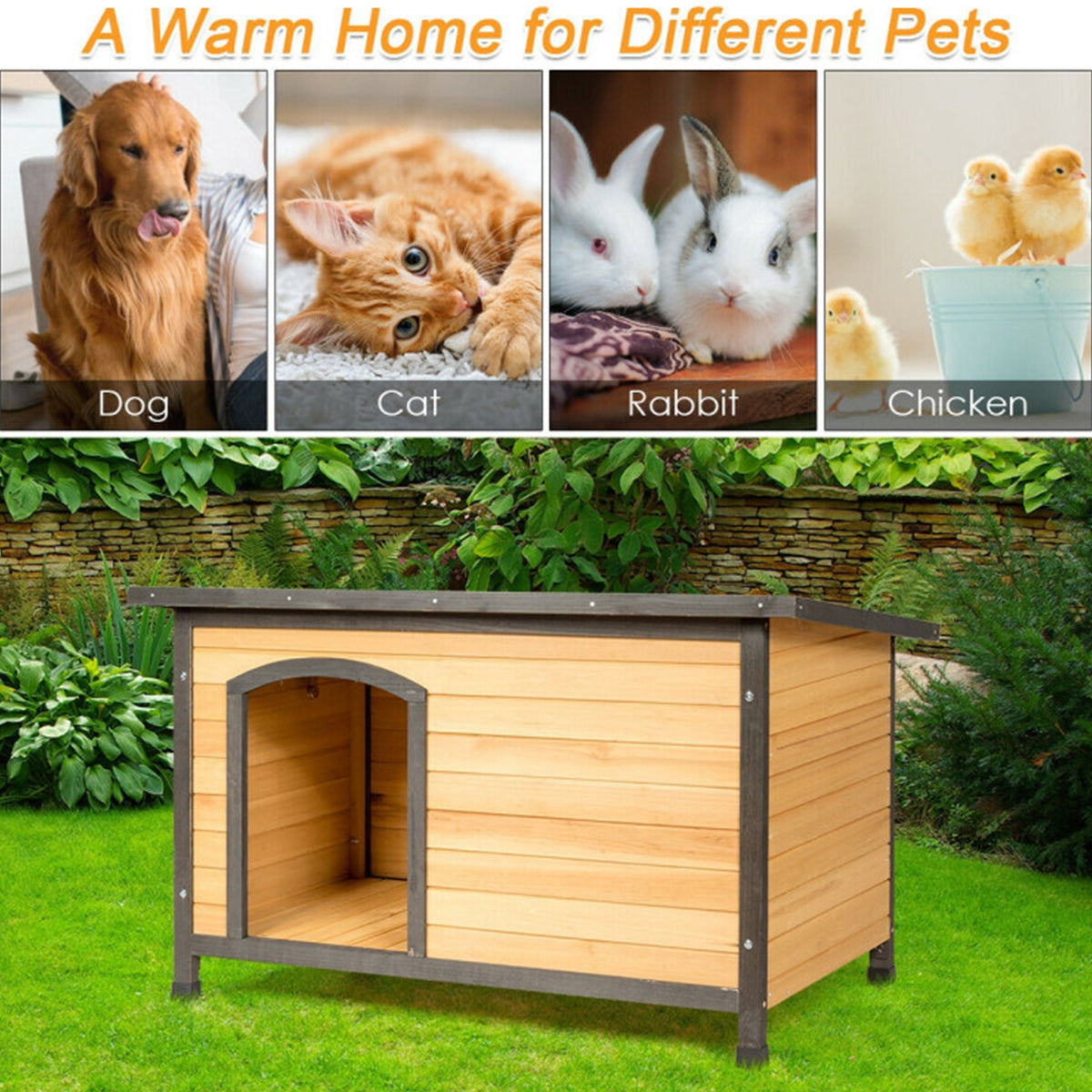 All-Weather Pet Log Cabin