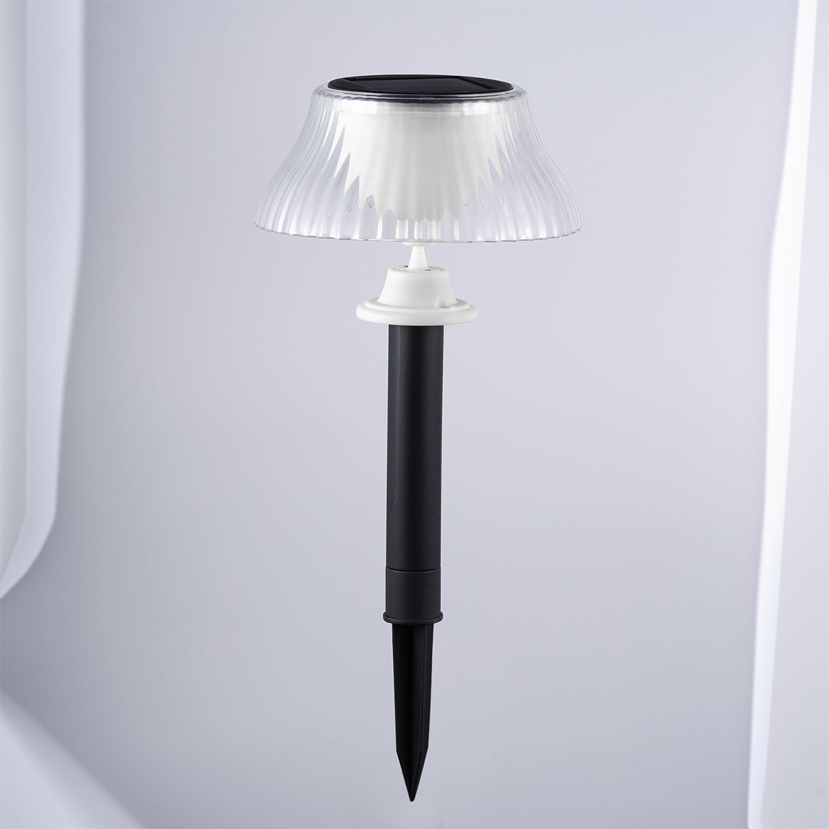 Solar-Powered LED Scallop Lamp Lights (Set of 2)