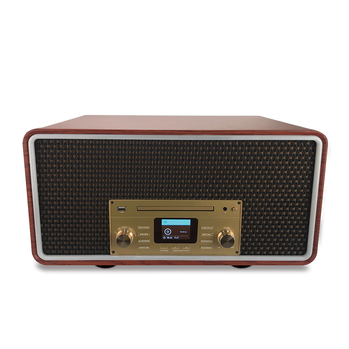 8-in-1 Bluetooth Record Player Multimedia Center