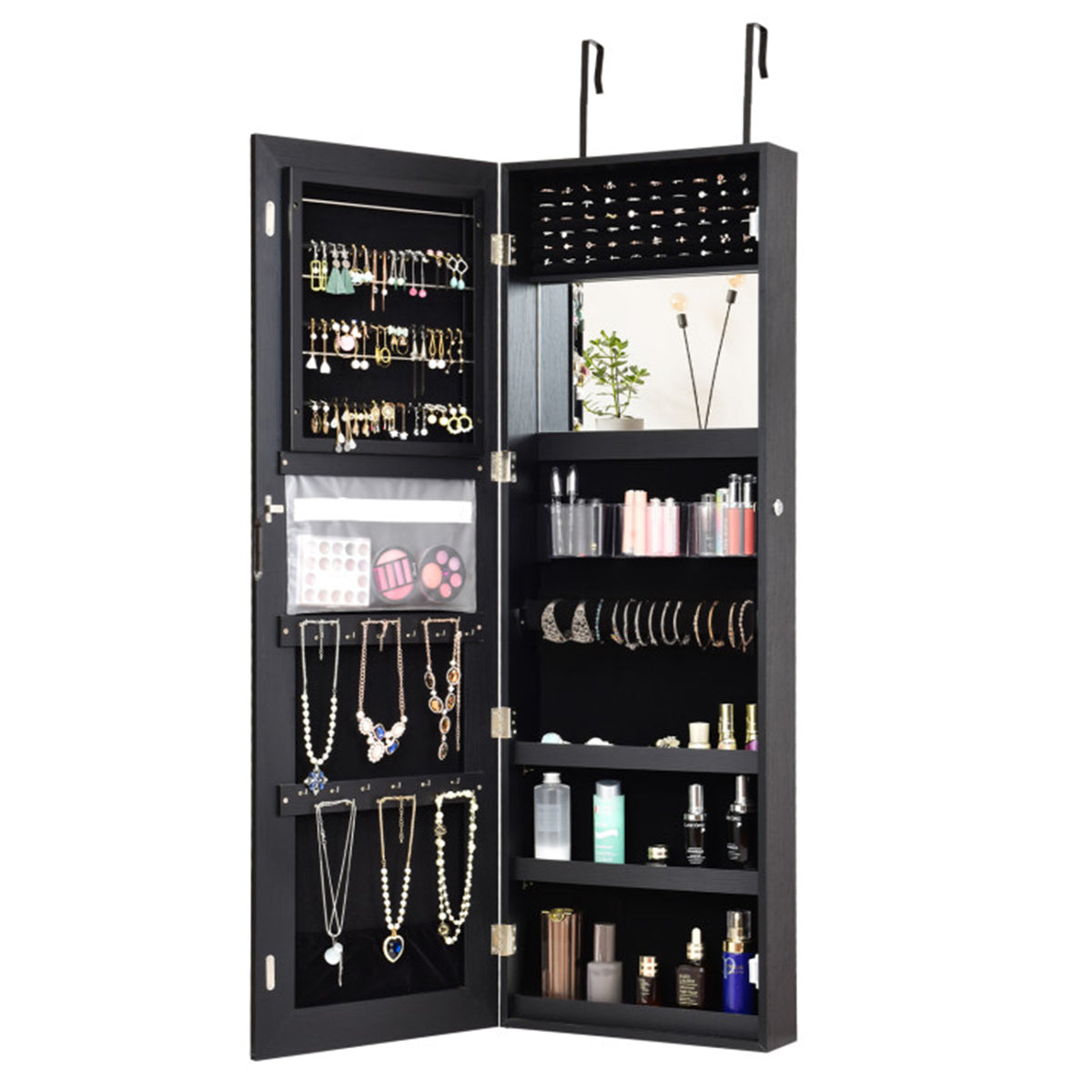 Mirrored Jewelry Cabinet Organizer