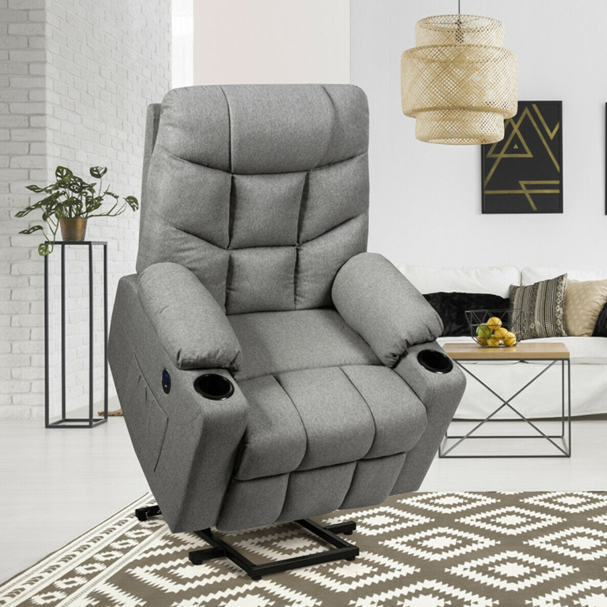Electric Power Lift Heated Massage Chair Recliner