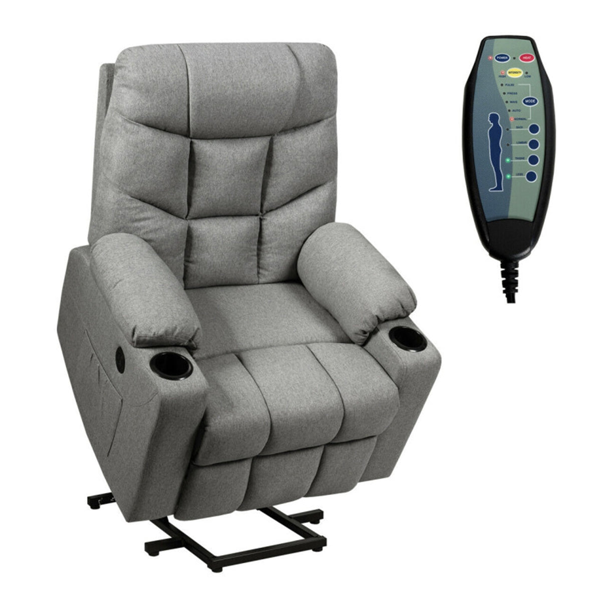 Electric Power Lift Heated Massage Chair Recliner
