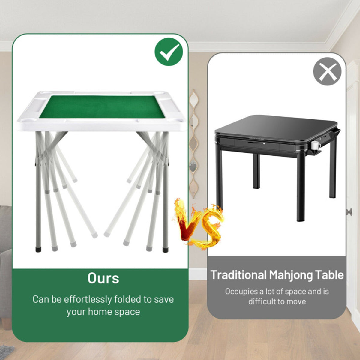 4-Player Mahjong Game Table
