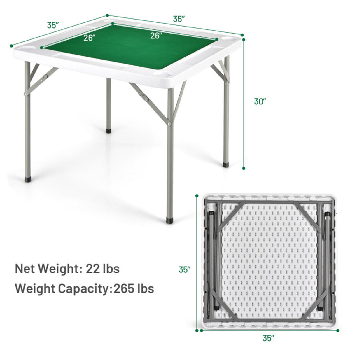 4-Player Mahjong Game Table