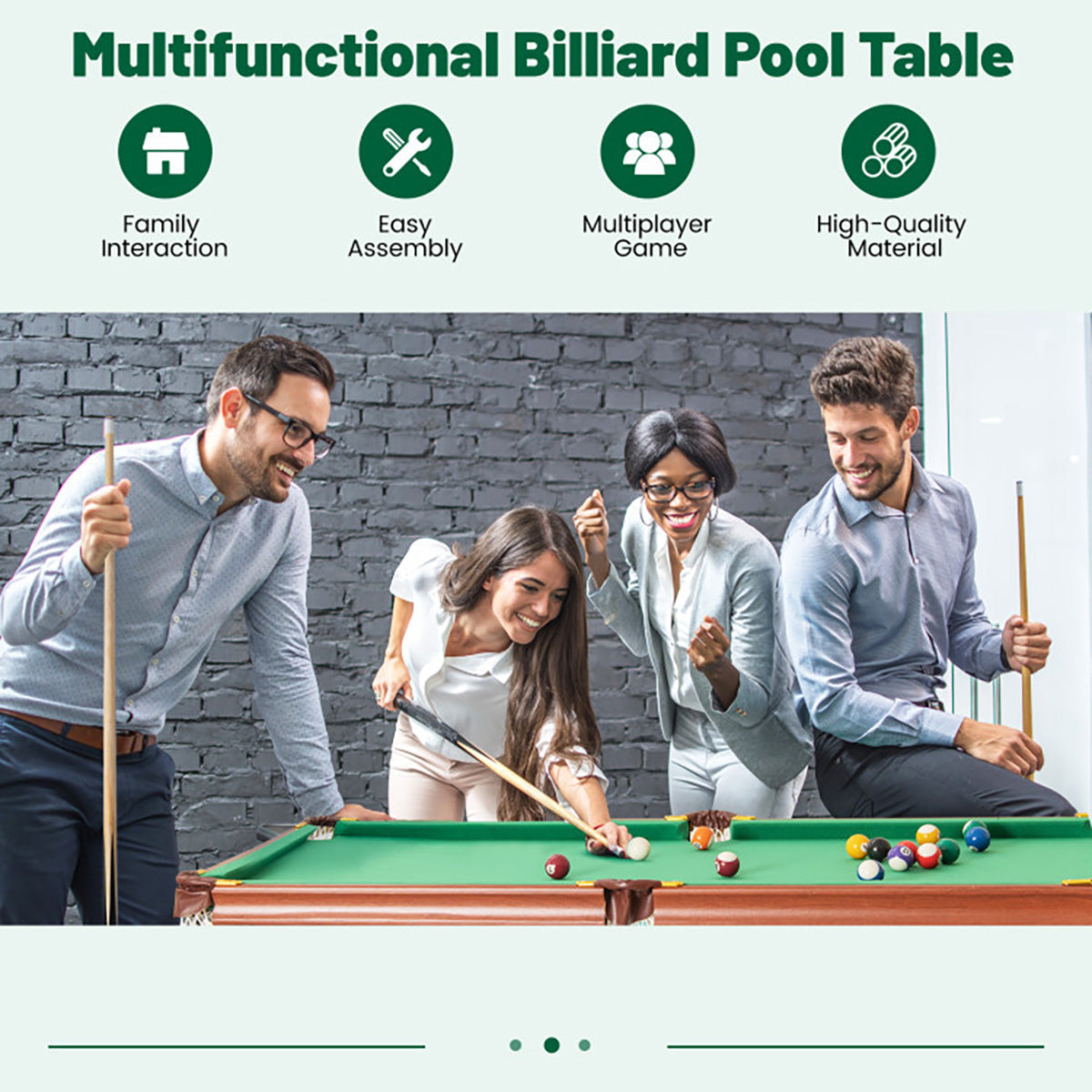 Portable Billiards Table Game Set