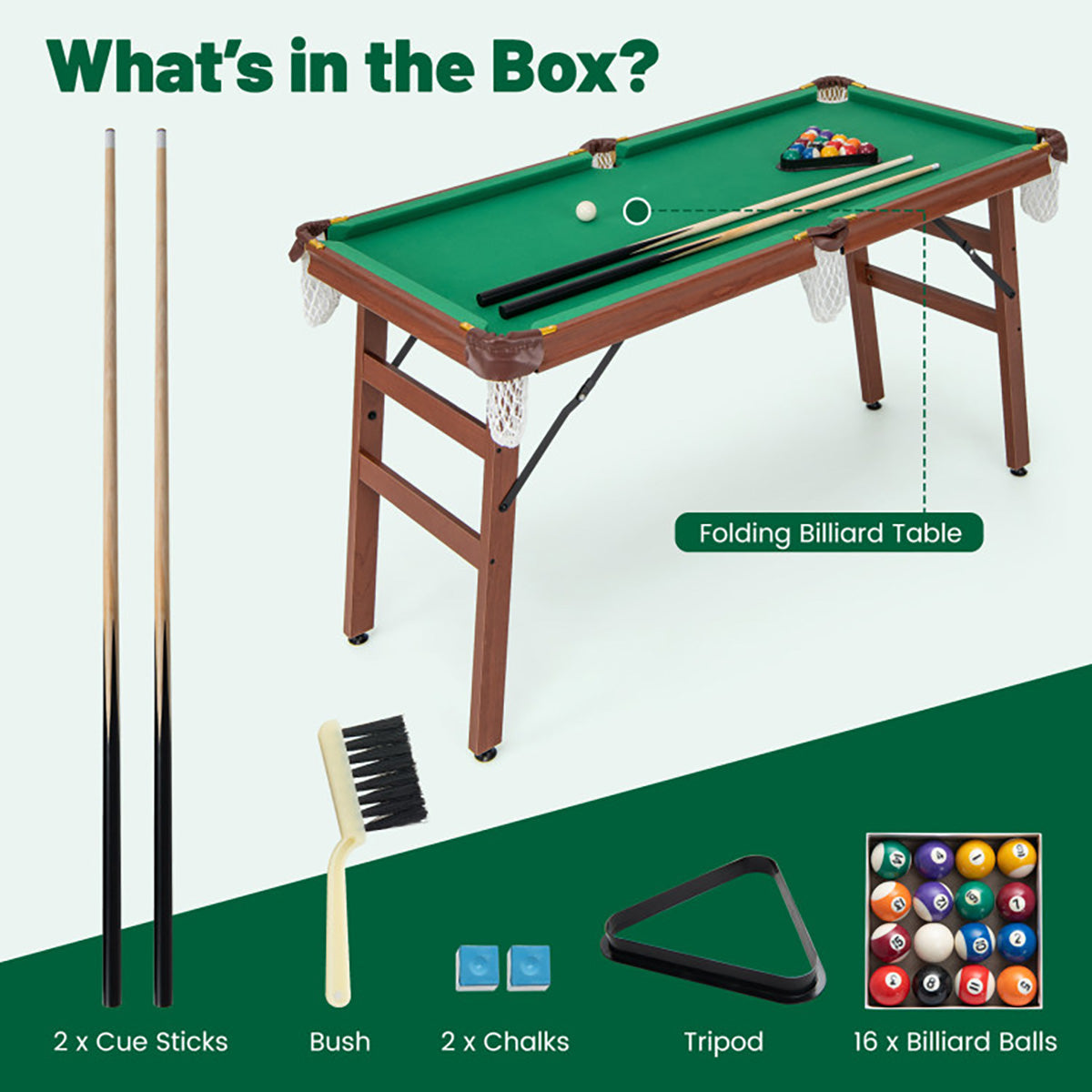 Portable Billiards Table Game Set