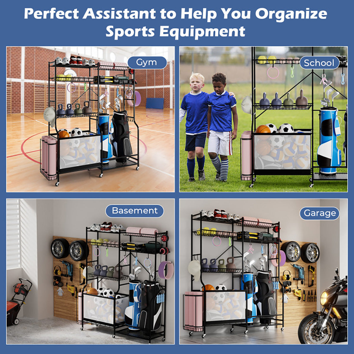 Sports Equipment Garage Organizer