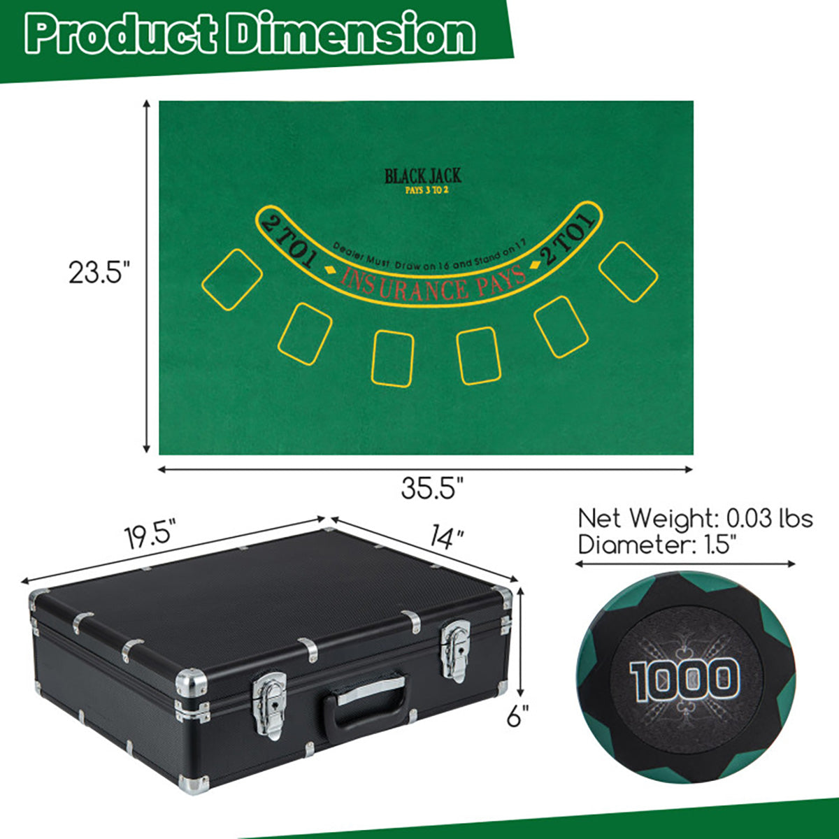 600-Piece Poker Chip and Game Set